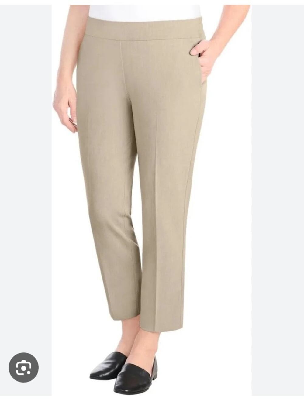 Sigrid Olsen Women's Straight-Leg Pull-On Pants - Khaki
